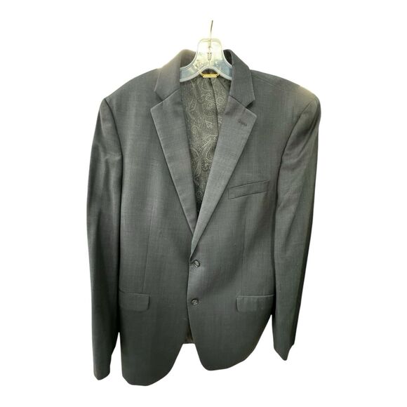 Donald Trump Signature Collection Suit Jacket Mens 46L Navy Blue Wool Blazer